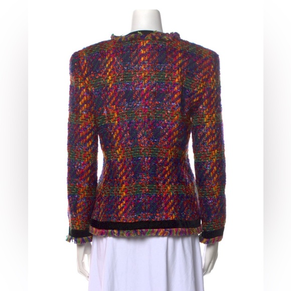 RARE Escada multicolored tweed gold button blazer - Picture 7 of 7